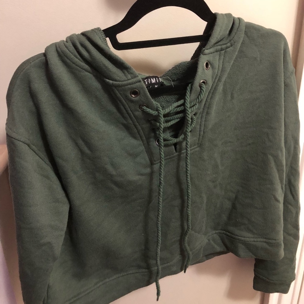 SALE❗️Green crop sweater